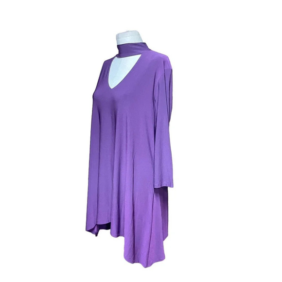 Clara‎ Sunwoo Choker Tunic Top Eggplant Purple Size Medium - Picture 5 of 7